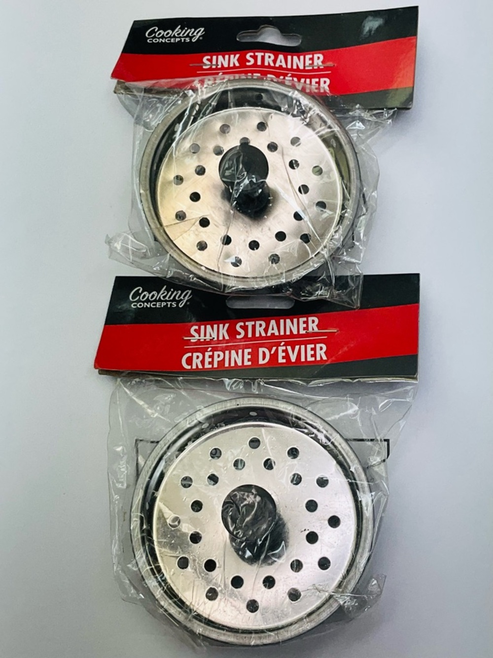 🌼4/$10🌼 2pc Cooking Concepts Sink Strainers - Silver Tone